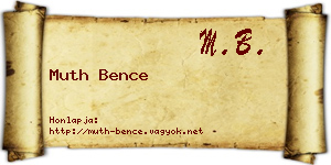Muth Bence névjegykártya