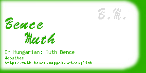 bence muth business card